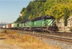 Grain train cruises east